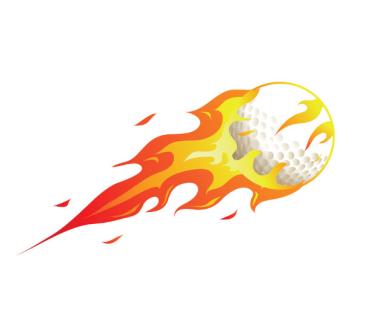 Fast golf ball illustration