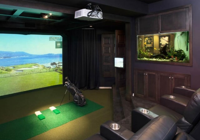 A complete luxury HD Golf simulator setup