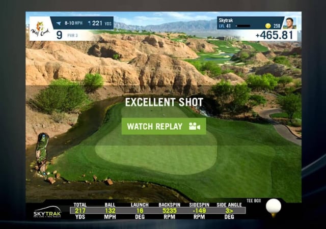 virtual golf course simulation software interface