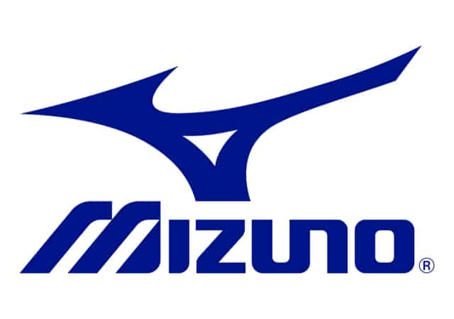 Mizuno logo on white bakground