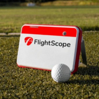 Flightscope Mevo+ SIG12 device on the golf course