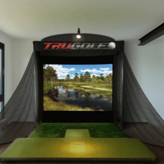 TruGolf Vista 8 Simulator complete indoor setup