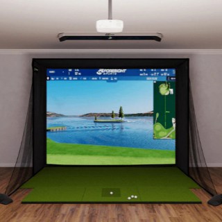 Foresight Sports GCHawk SIG12 complete golf simulator setup indoors