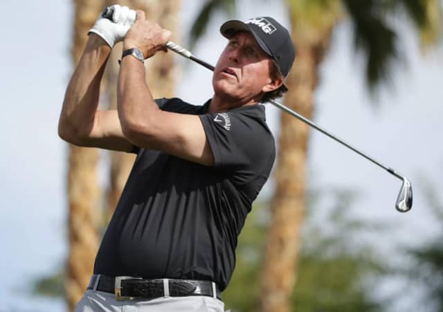 Phil Mickelson using a Callaway iron