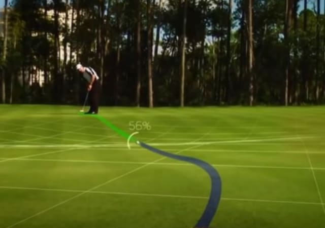 Golfer aiming to shoot the golf ball