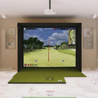 flightscope mevo+ sig10 golf simulator package