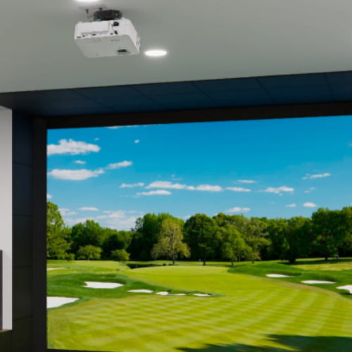 golf simulator projector