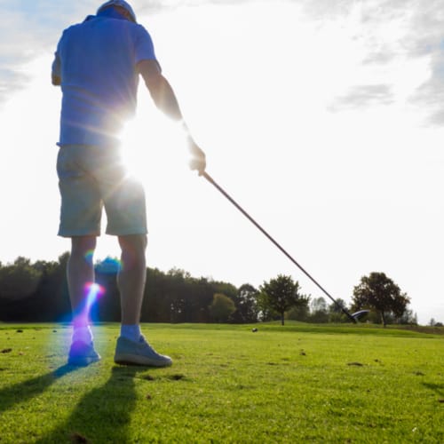 golfing under the sun