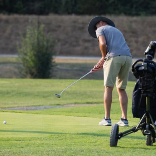 Golf Putting on the course