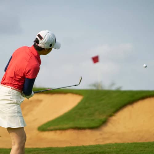 Golf course uneven lies