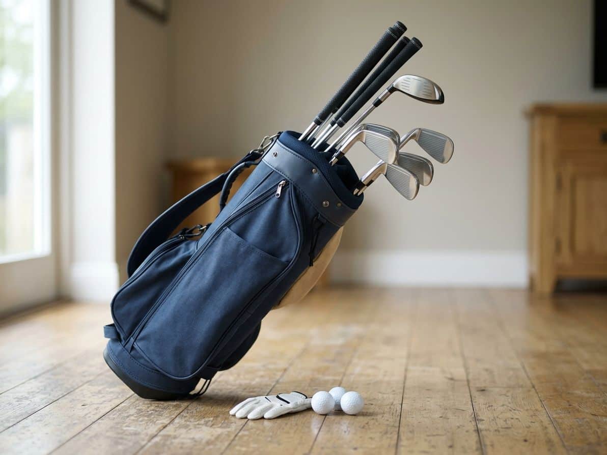 Essential beginner golf bag setup avoiding unnecessary club clutter