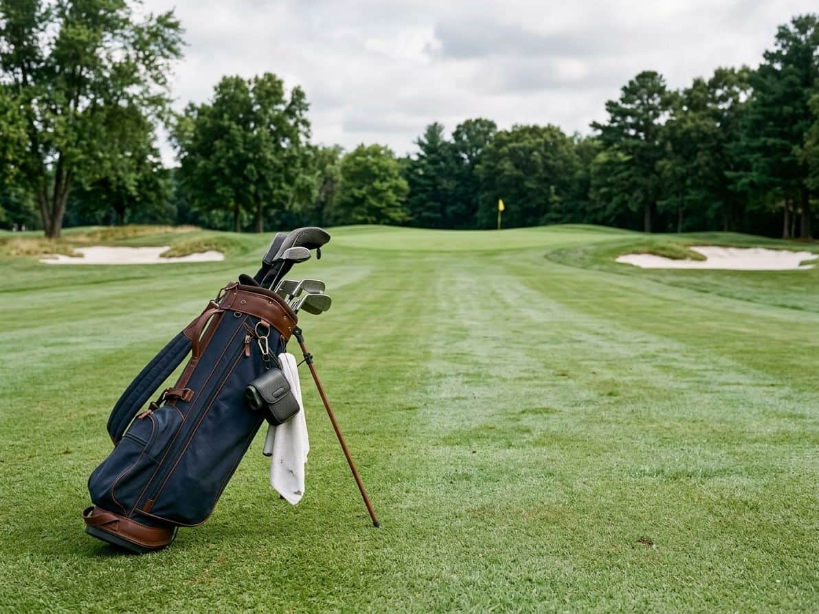 Golf course fairway approach view toward the green