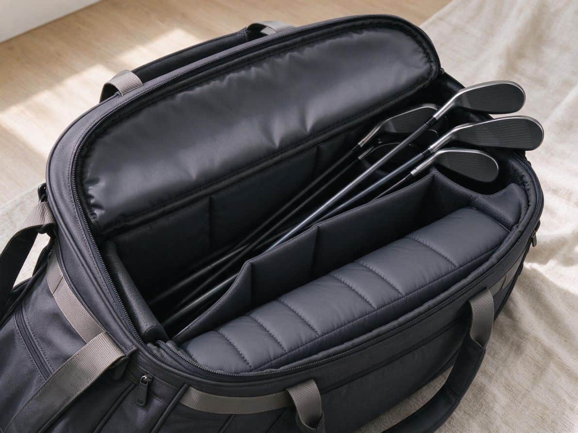 Padded protection for golf clubs during air travel