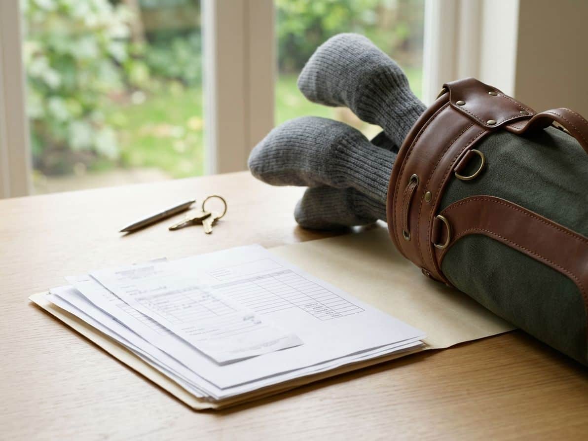 Organized purchase records set out for a warranty claim